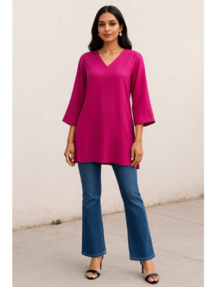 Meghenta Pink Bell Sleeves Kurti