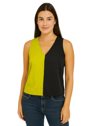 Two-Tone Top Pastel Green and black